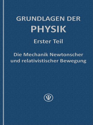 cover image of GRUNDLAGEN DER PHYSIK, Erster Teil